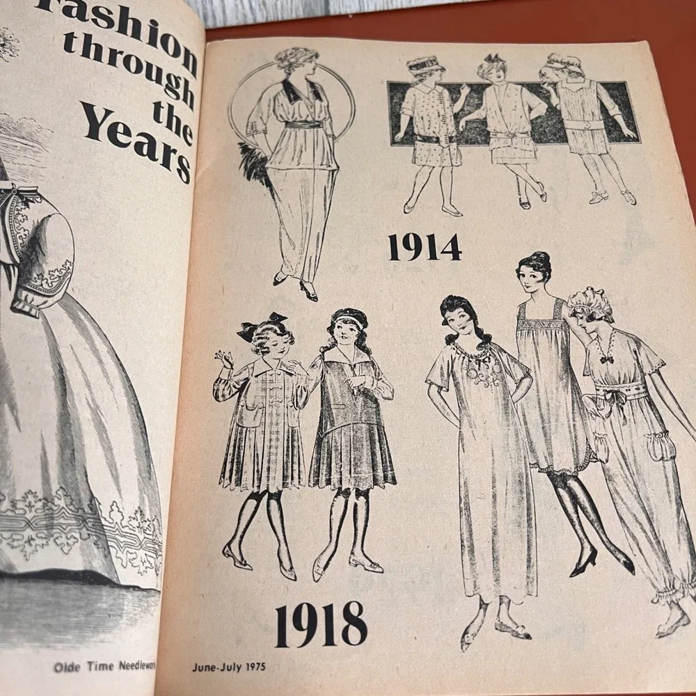 Olde Time Needlework Patterns Magazine July 1975 Vintage Crochet Knitting